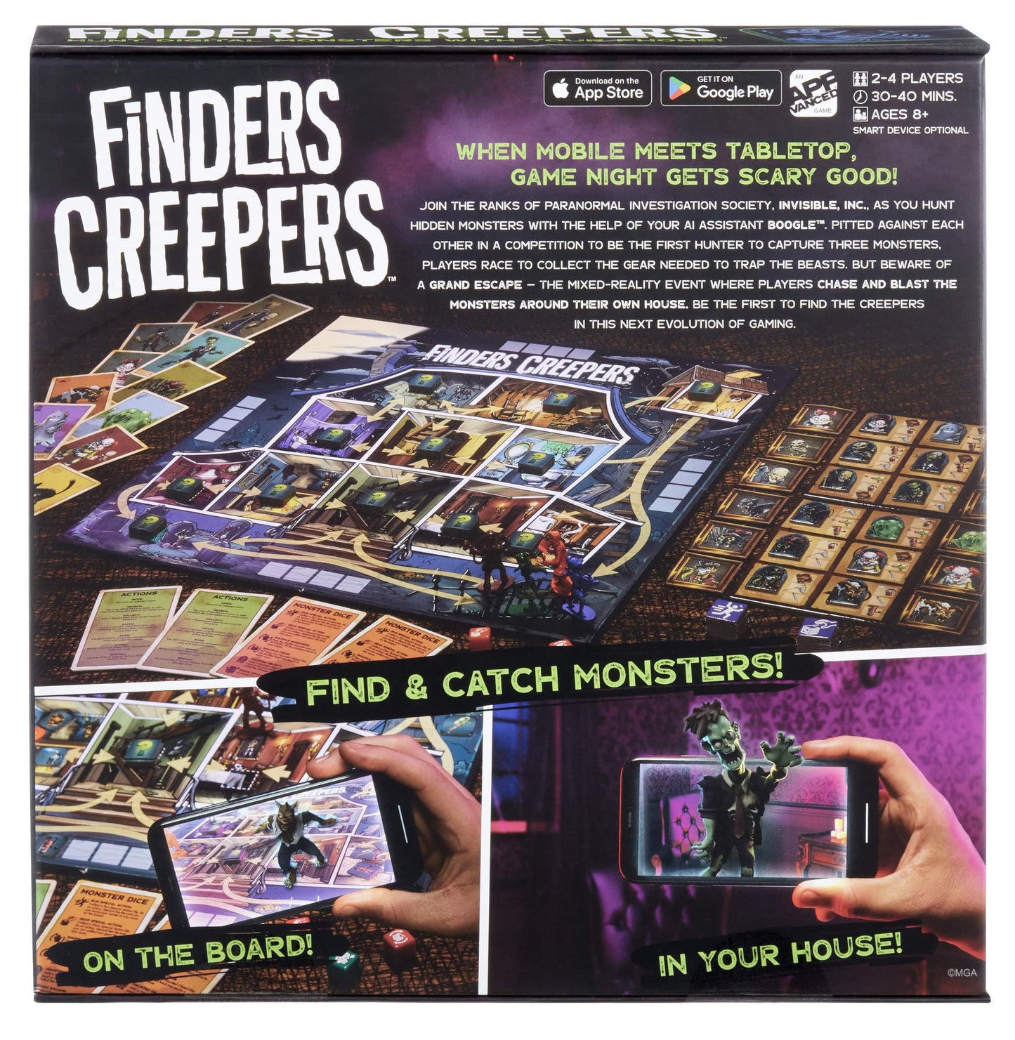 Board Game, Hunt Digital Monsters with Phone, 2-4 Players, Ages 8+