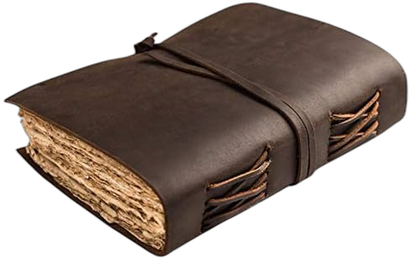 Leather Journal-Vintage Leatherbound Journal - Handmade Antique Deckle Edge Paper - Leather Sketchbook - Book of Shadows Journal - Thick Journal - Vintage Journal