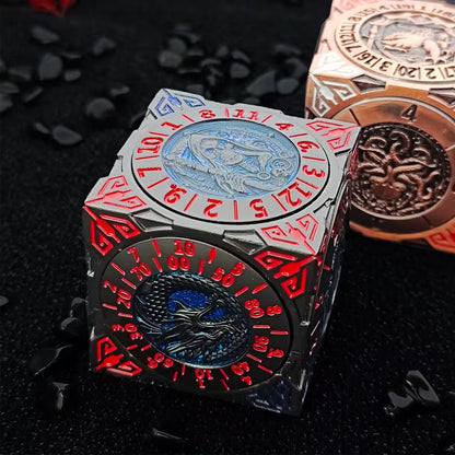 7-In-1 Dungeons & Dragons Turntable Dice Fidget Spinner Polyhedron Metal Roulette Party Role Playing Decompression EDC Gyro Toy