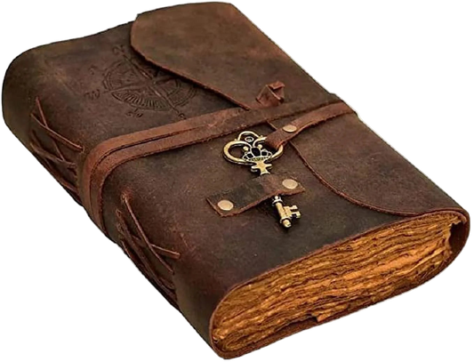 Antique Handmade Compass Vintage Leather Journal