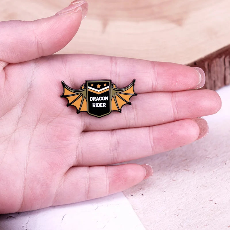 Dragon Rider Enamel Pin Fourth Wing Lapel Pin Bookish Badge Gift Jewelry