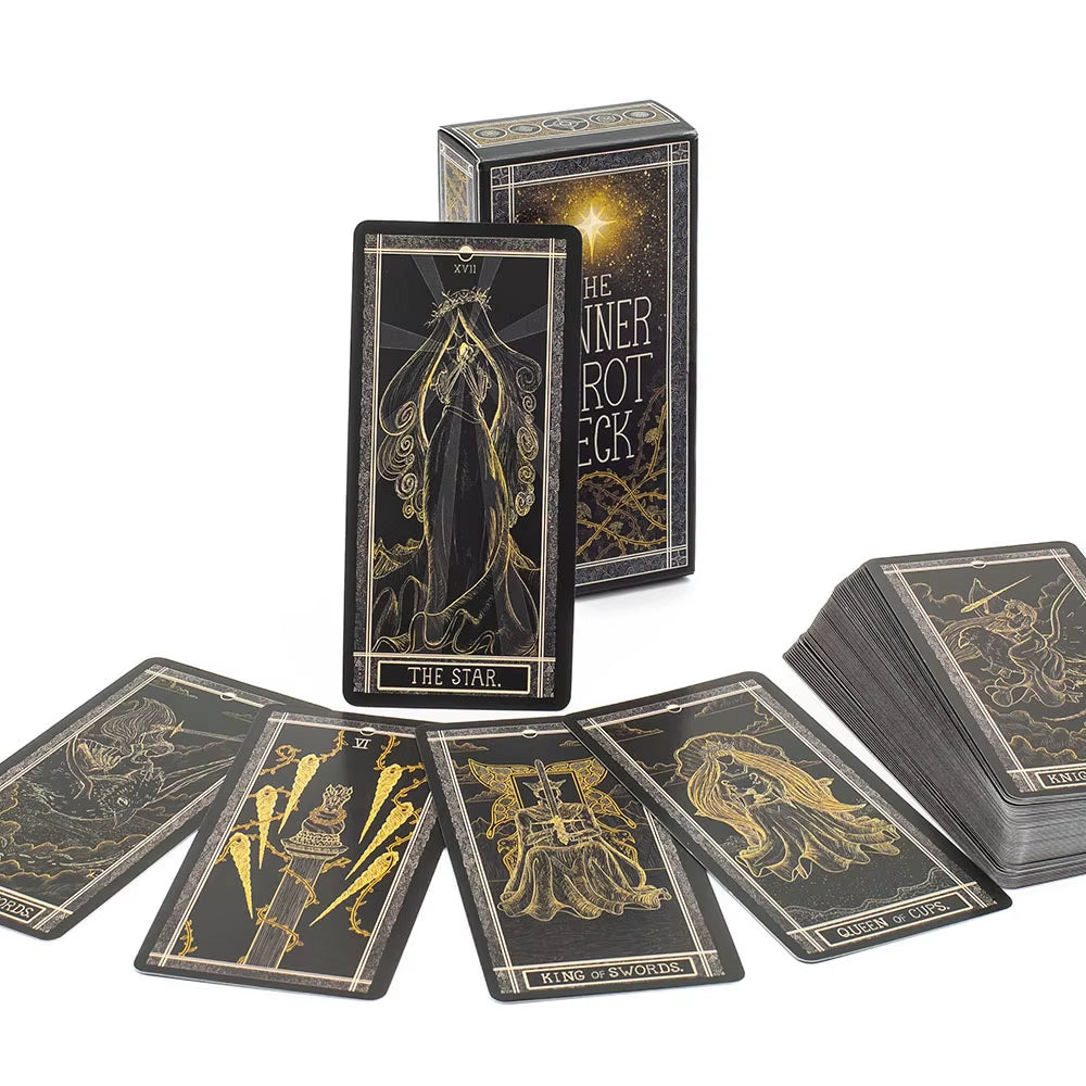 The Kinner Tarot Deck 87Pcs Divination Fate Tarot Oracle Cards Party Entertainment Board Game Cards 11.3*5.5Cm