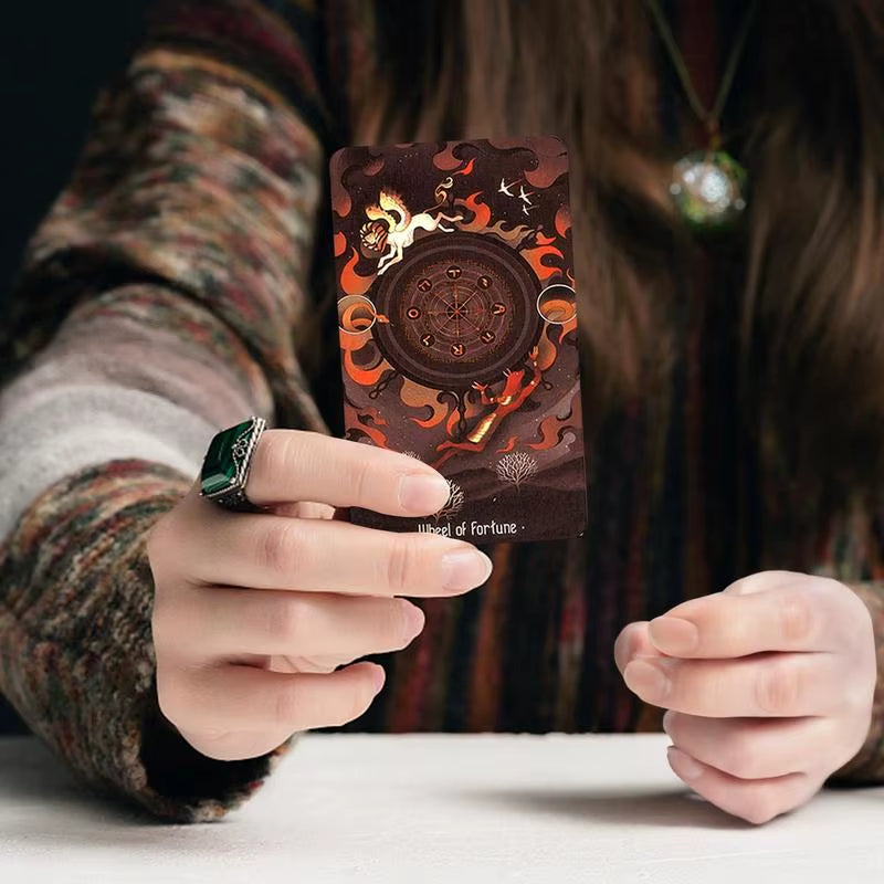 Tarot Oracle Deck 78Pcs Night Tarot Divination Game Party Playing Tarot Cards Family Board Games Multifunctional Fate Divination