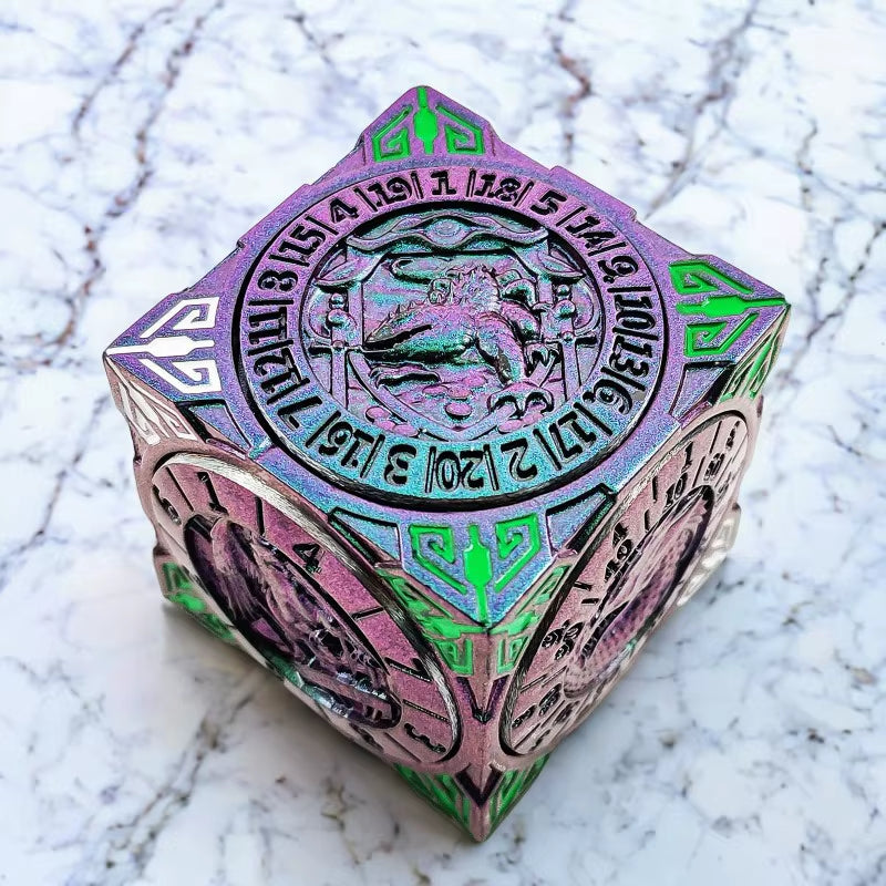 7-In-1 Dungeons & Dragons Turntable Dice Fidget Spinner Polyhedron Metal Roulette Party Role Playing Decompression EDC Gyro Toy