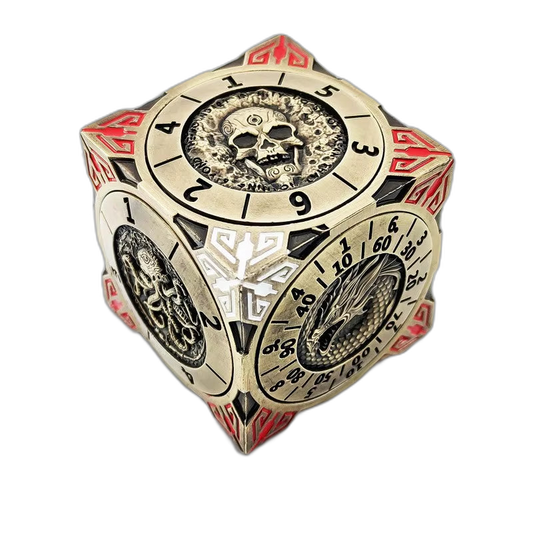 7-In-1 Dungeons & Dragons Turntable Dice Fidget Spinner Polyhedron Metal Roulette Party Role Playing Decompression EDC Gyro Toy