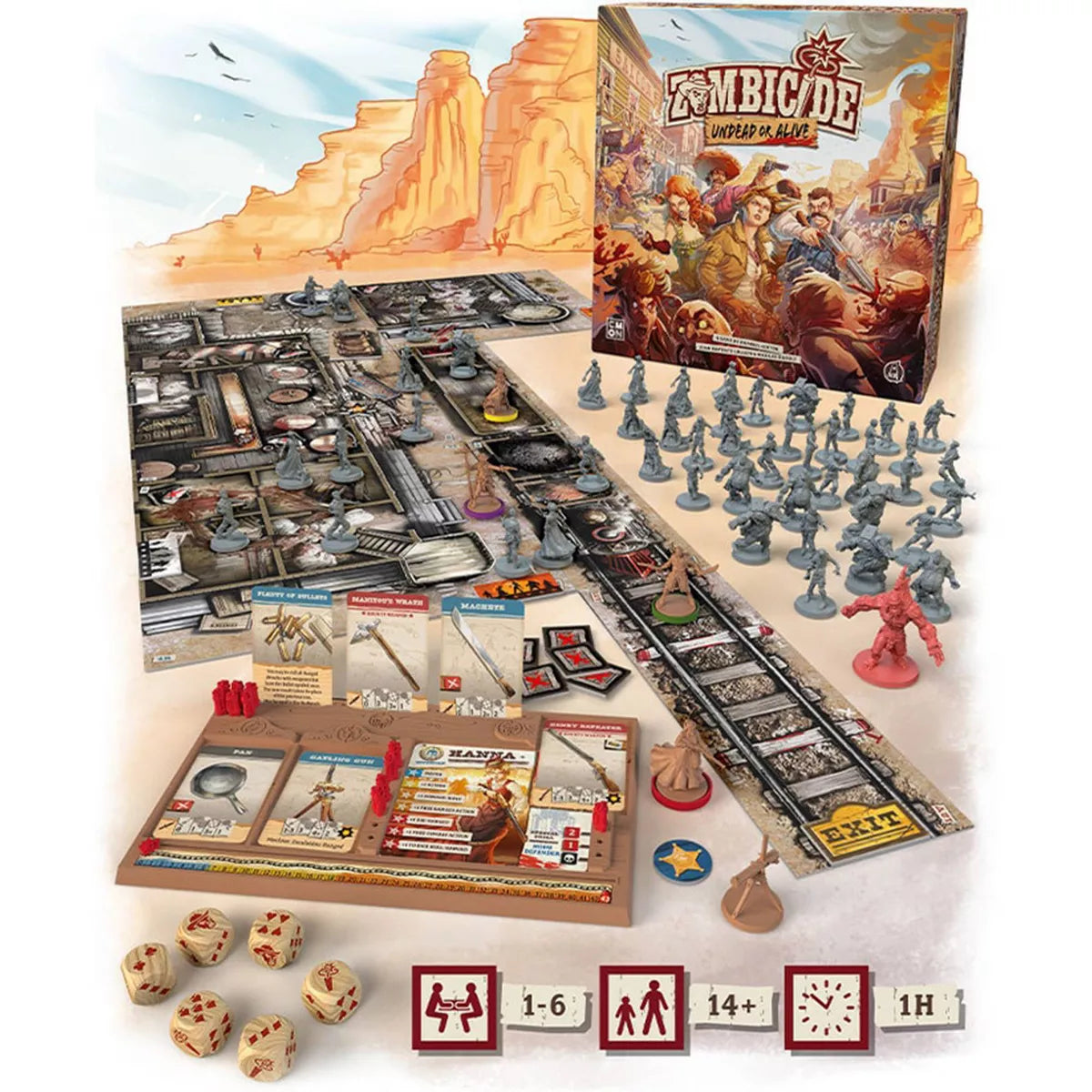 CMON Zombicide: Undead or Alive Board Game: Strategy for 1-6 Players, Includes Pieces & Instructions