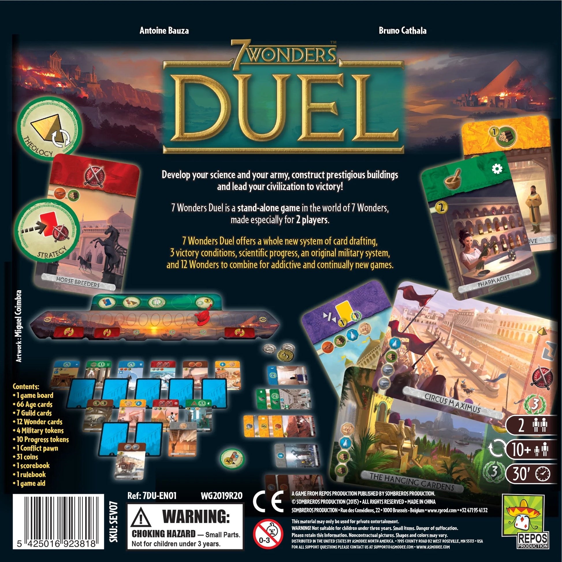 7 Wonders Duel Strategy Board Game for Ages 10+, from
