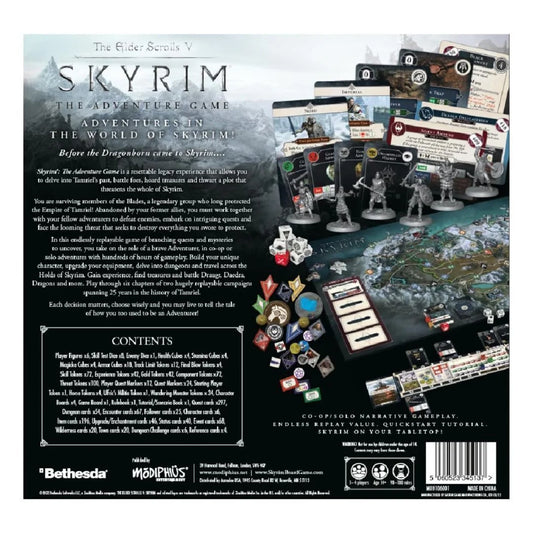 Modiphius the  V Skyrim the Adventure Game Dungeon Crawling Strategy Board Game for Adults and Teens