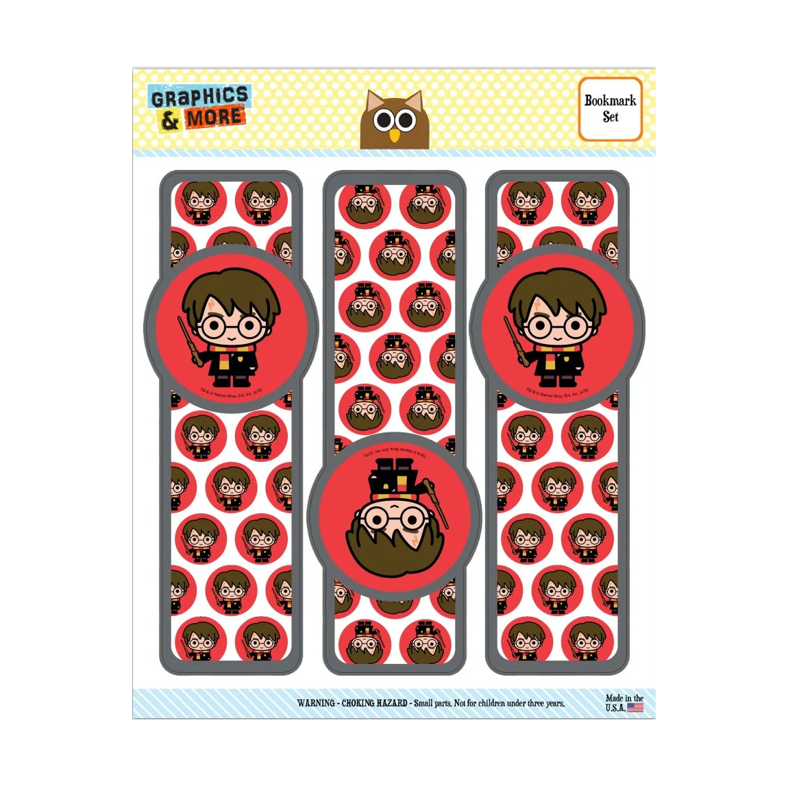 Harry Potter Character Set of 3 Glossy Laminated Bookmarks
