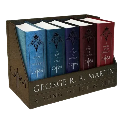George R. R. Martin's a Game of Thrones Leather-Cloth Boxed Set (Song of Ice Andfire Series): A Game of Thrones, a Clash of Kings, a Storm of Swords,