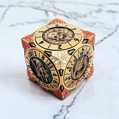 7-In-1 Dungeons & Dragons Turntable Dice Fidget Spinner Polyhedron Metal Roulette Party Role Playing Decompression EDC Gyro Toy