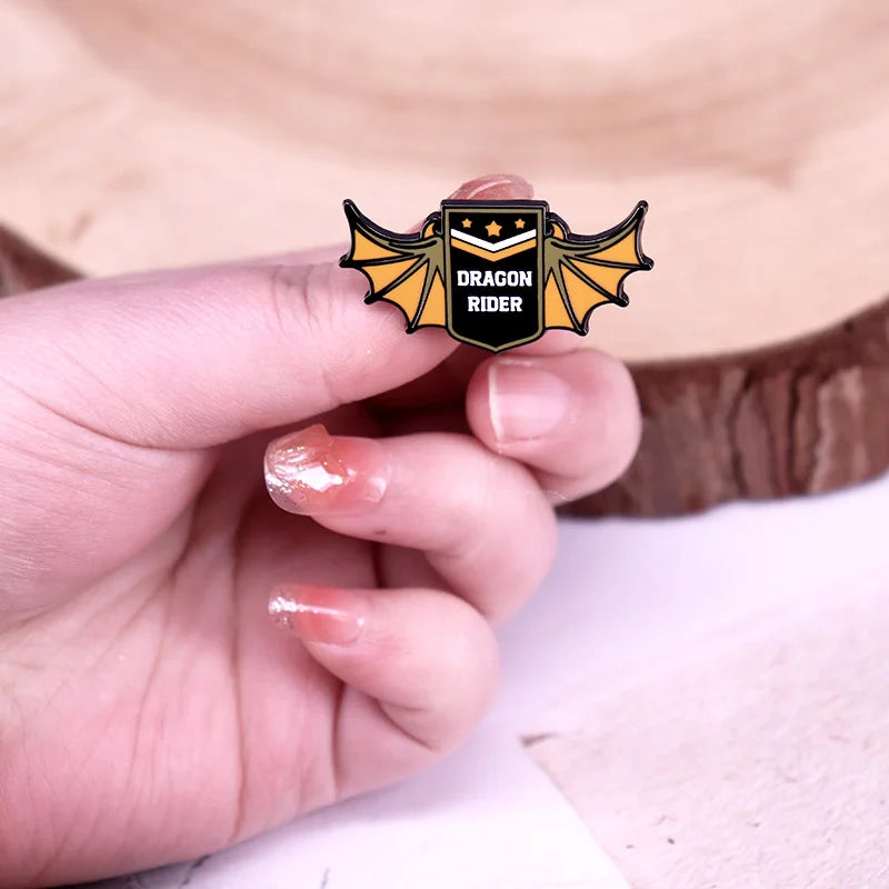 Dragon Rider Enamel Pin Fourth Wing Lapel Pin Bookish Badge Gift Jewelry