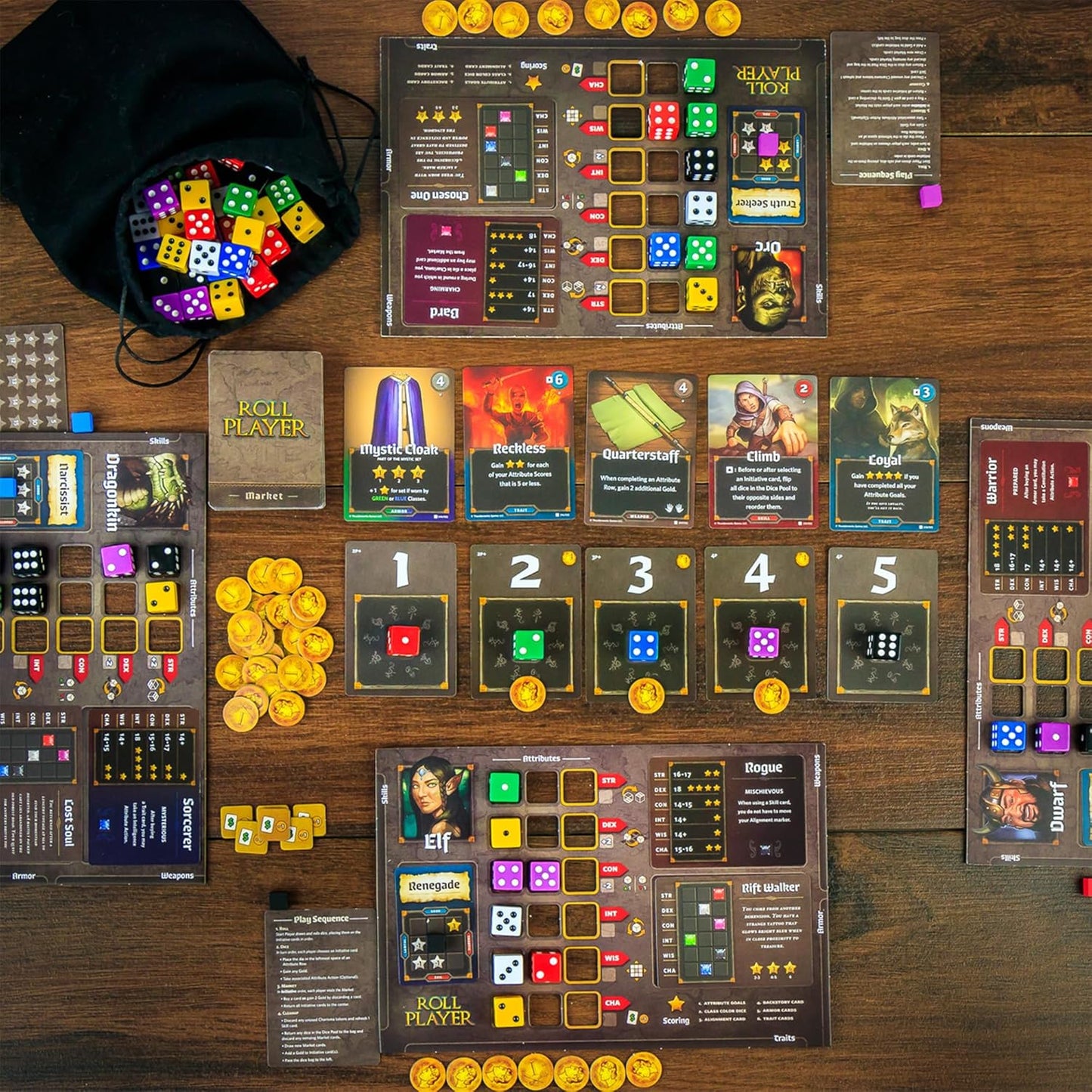 - Roll Player Board Game | a Dice Game of Fantasy Character Creation | Ages 10+ | Competitive Strategy | Family Game for 1-4 Players | 60-90 Minutes