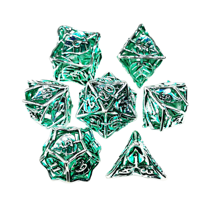 Gold Dnd Metal Dice Set - 7 Piece Zinc Alloy Polyhedral Dice